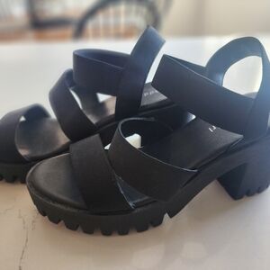Womens Madden Girl Black Platform Sandals